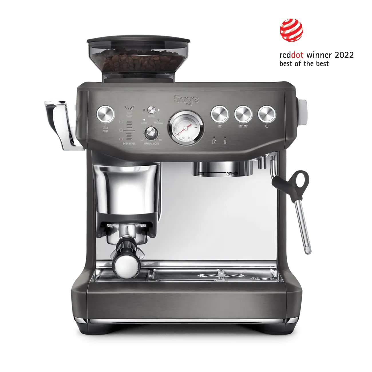 Sage Barista Express Impress termobloks ar PID-Sage atjaunots-pelēks-kā jauns-barista un Espresso