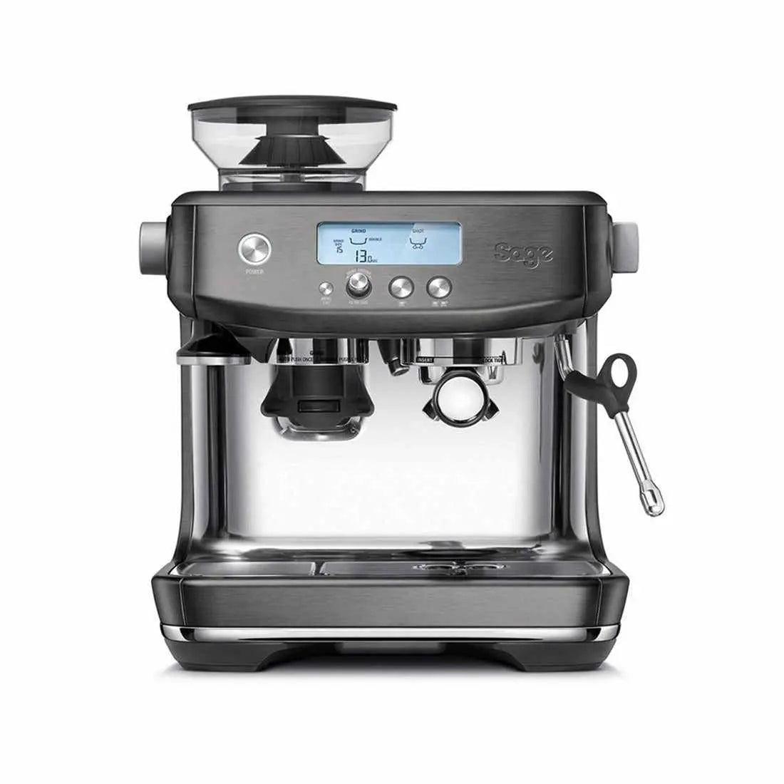 Sage Barista Pro-pusautomātisks-Sage atjaunots-pelēks-kā jauns-Barista un Espresso