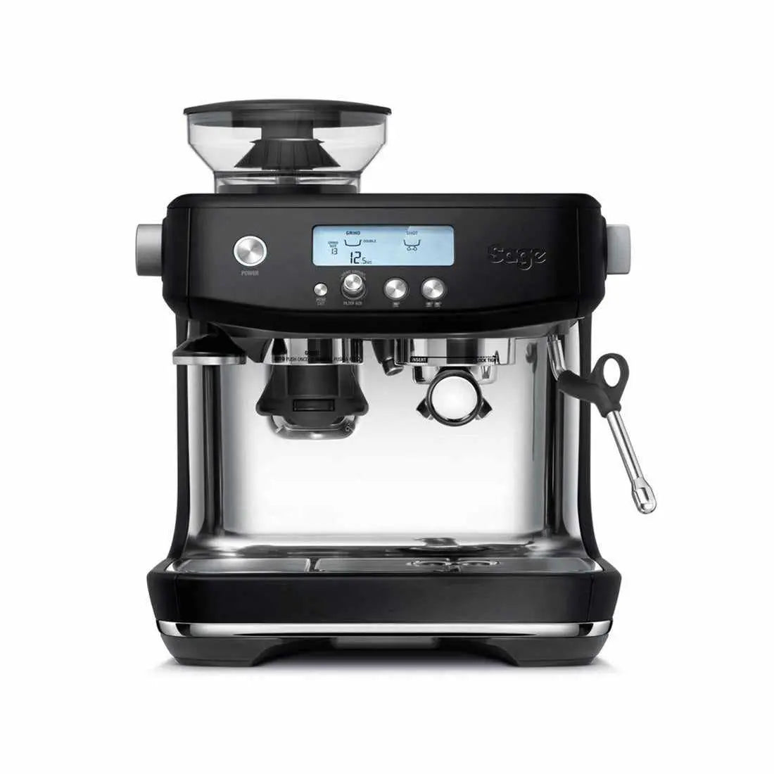 Sage Barista Pro-pusautomātiska-Sage atjaunota-melna-kā jauna-Barista un Espresso