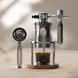 Aleman mikro pneimatiskā espresso mašīna | Gaisa darbināma 58 mm galda virsmai