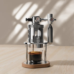 Aleman mikro pneimatiskā espresso mašīna | Gaisa darbināma 58 mm galda virsmai