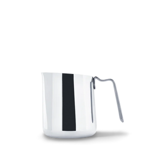 Pulēta nerūsējošā tērauda piena kanna precīzai lejšanai, daļa no Espresso piederumiem un piena kannām, viss par kafiju.