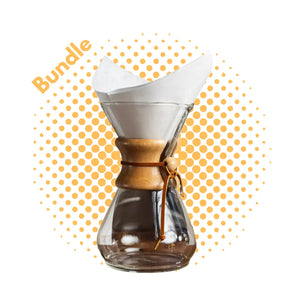 Chemex 6 KRŪZES + 100 Filtri ESPRESSO APRĪKOJUMS