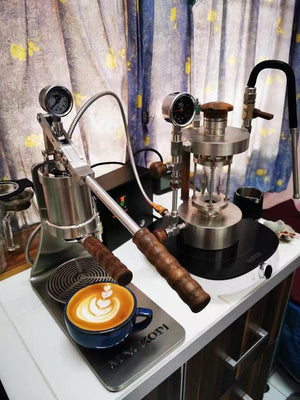 Aleman Sniper espresso automāts ar manuālu sviru | Precision Tower no nerūsējošā tērauda