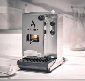 Aroma Plus Silver – Premium itāļu E.S.E kapsulu Espresso automāts - Barista un Espresso