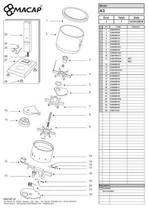 Macap Doserskiva Mellan - Reservdel OEM nummer: C0002M1241