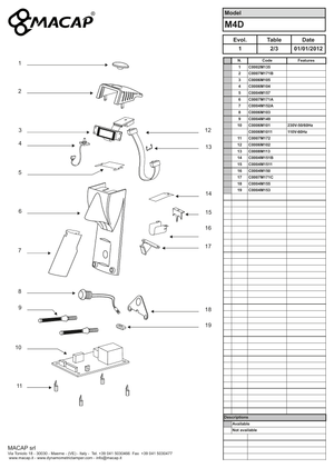 Macap Sladd platt - Reservdel OEM nummer: C0006M102