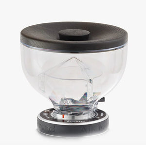 Trälock för Fiorenzato Allground kvarn-Trälock till bönbehållare-Wiedemann Manufuktur-Svart ek-Barista och Espresso